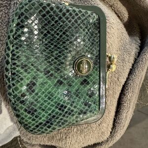 Coach Green Snakeskin Coinpurse